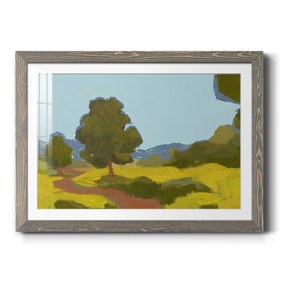 Bright Park I - Barnwood Framed Art Print