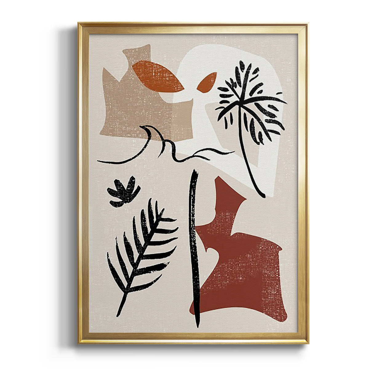 Soft Palms VI - Modern Framed Canvas Print