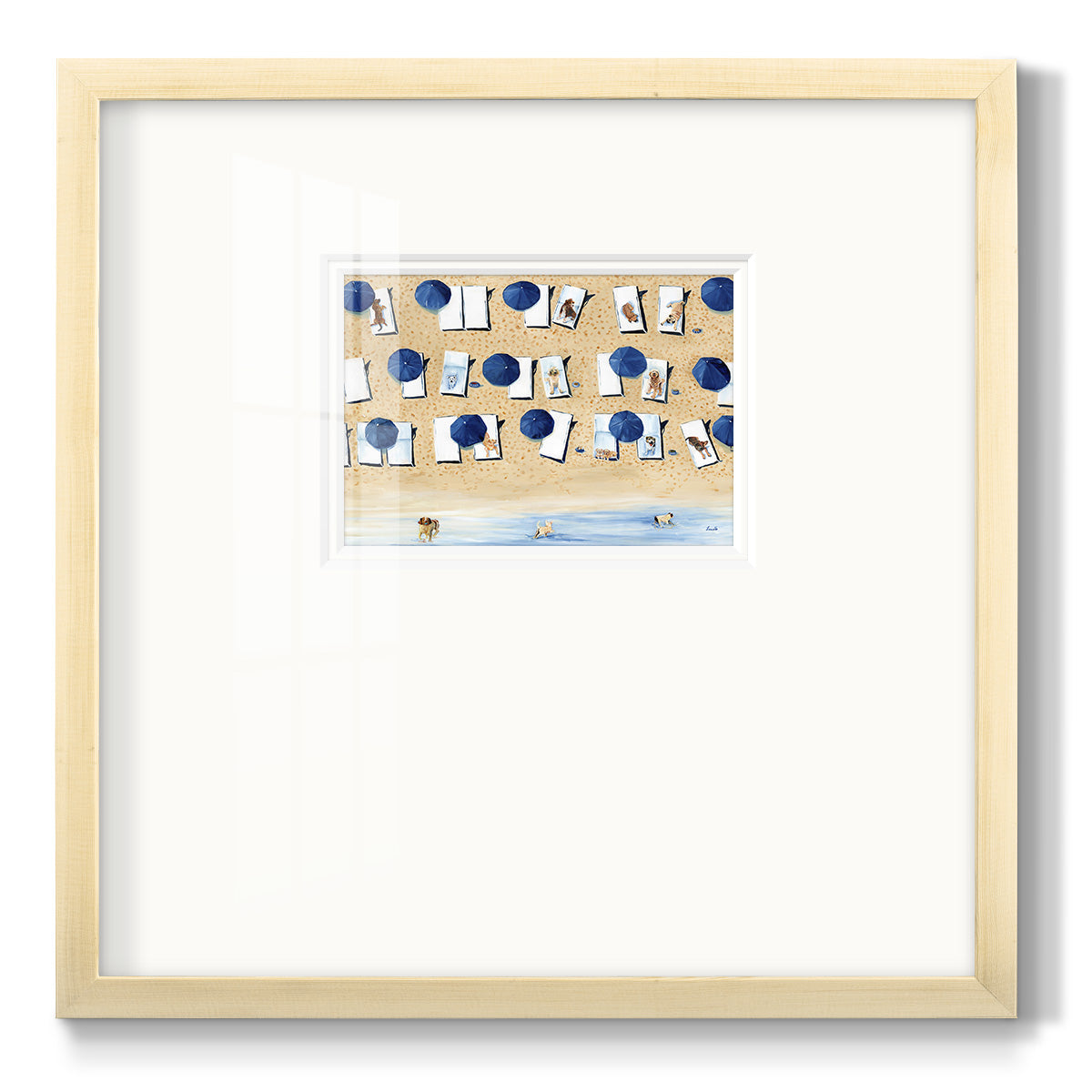 Dogs Allowed - Double Matboard Framed Print