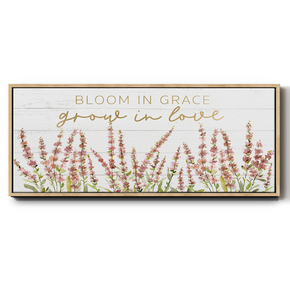 Grow in Love - Floater Framed Canvas Print