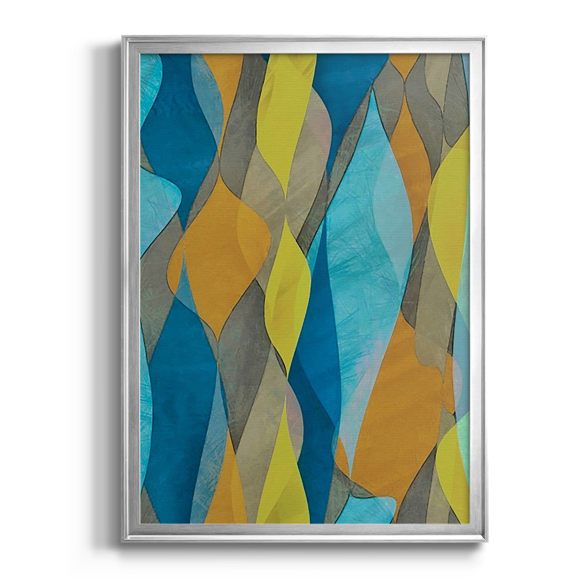 Colorful Cascade I - Modern Framed Canvas Print