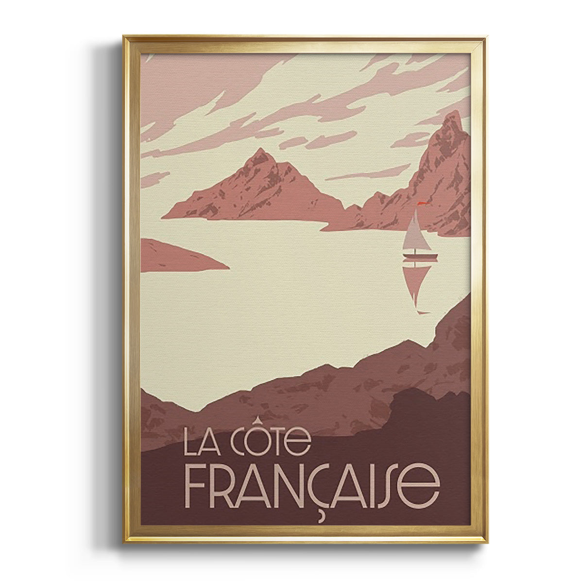 French Coast II - Modern Framed Canvas Print