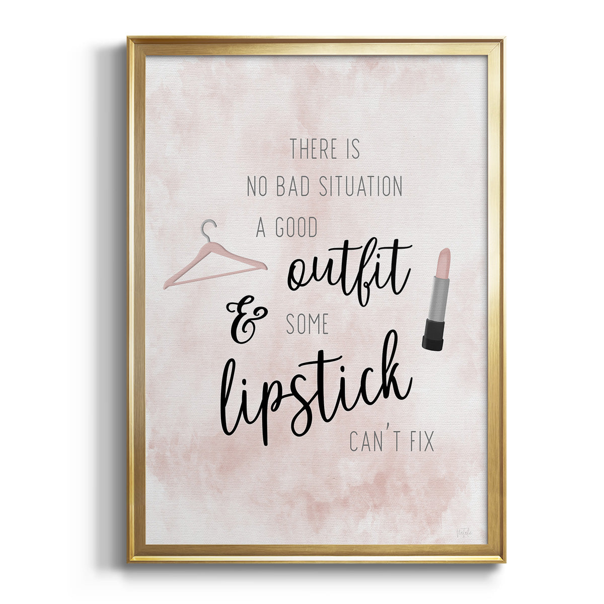 Outfit and Lipstick - Modern Framed Canvas Print