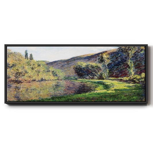 The Seine at Jeufosse, 1884 - Floater Framed Canvas Print
