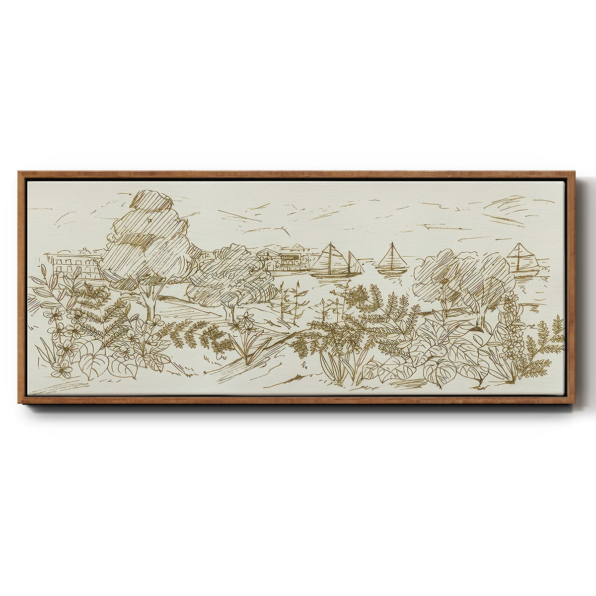 Autumn Landing I - Floater Framed Canvas Print