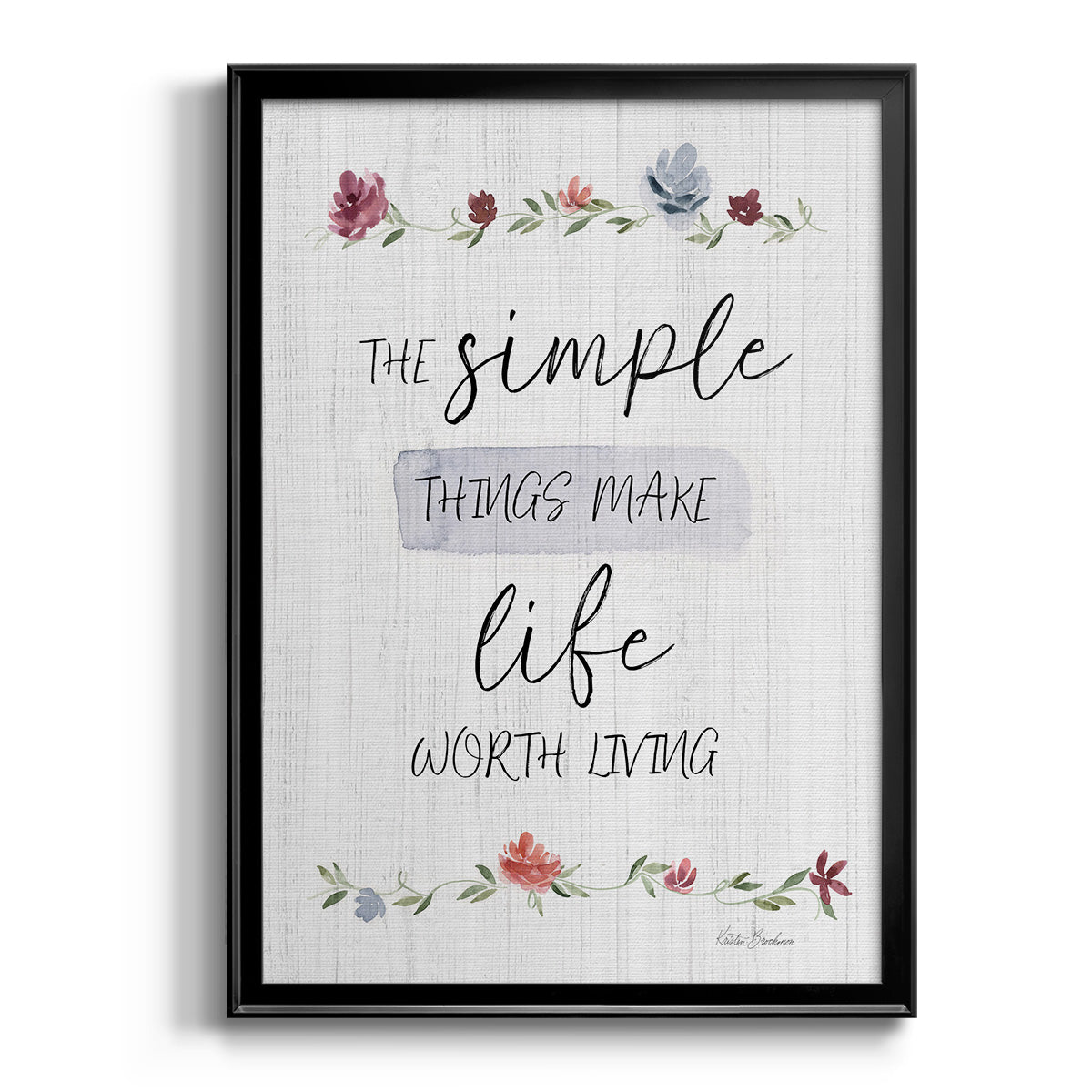 The Simple Things - Modern Framed Canvas Print