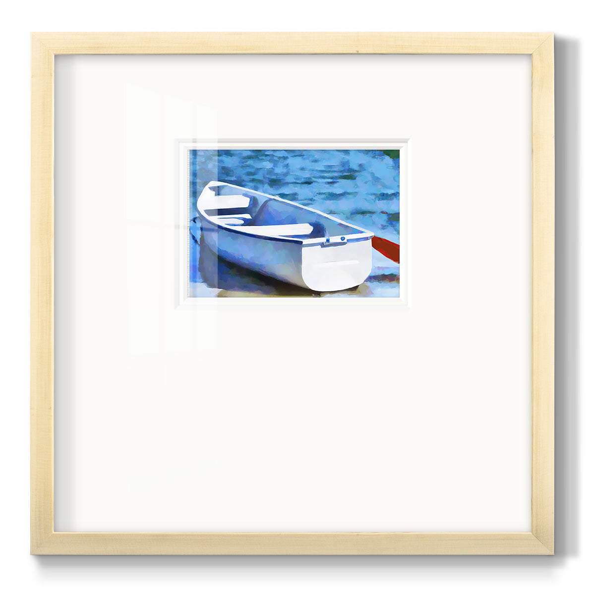 Colorful Rowboat II - Double Matboard Framed Print