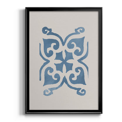 Monochrome Terra Mesa Tile II - Modern Framed Canvas Print