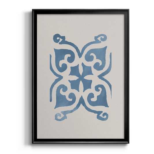 Monochrome Terra Mesa Tile II - Modern Framed Canvas Print