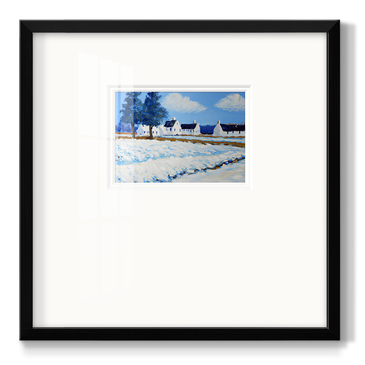 Winter Barn V - Double Matboard Framed Print