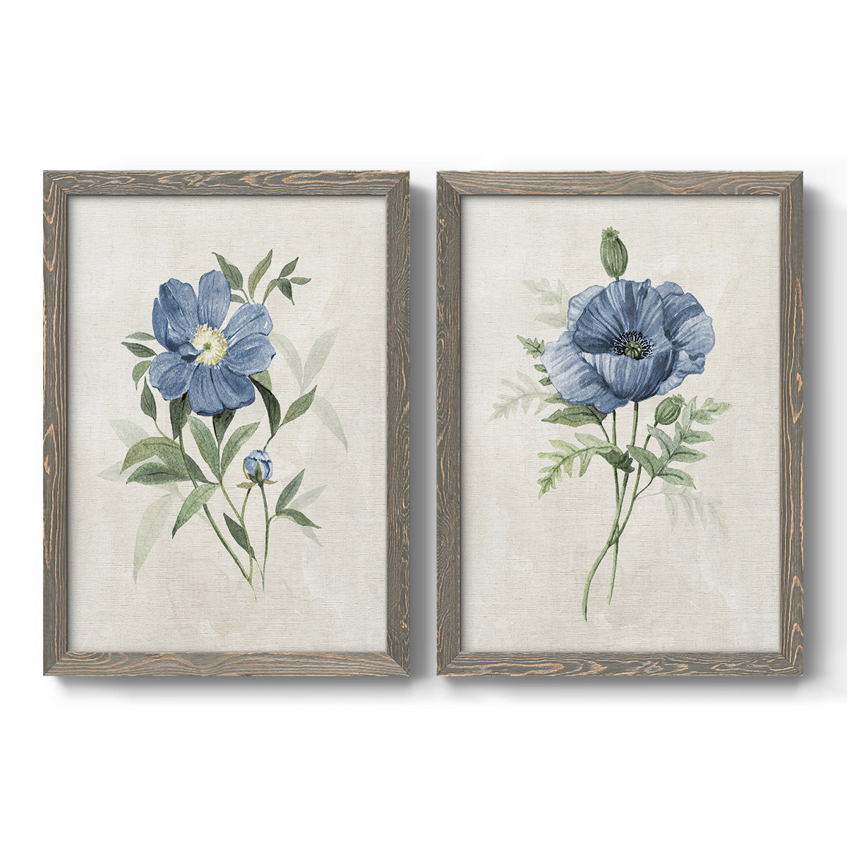 Farmhouse Periwinkle III - Premium Framed Canvas 2 Piece Set - Ready to Hang