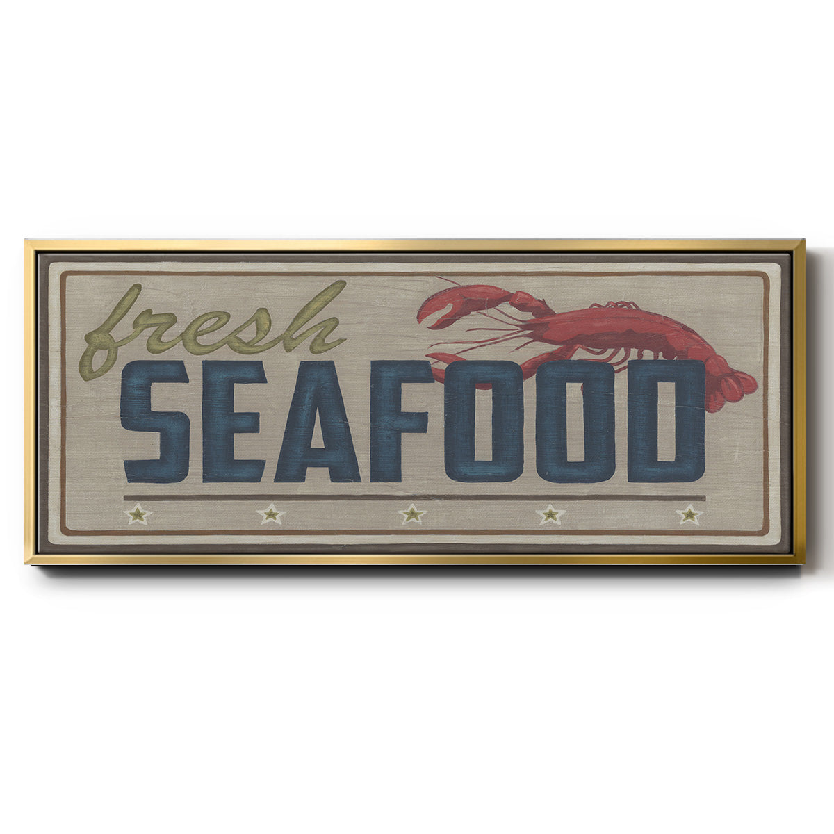 Shoreline Signs I - Floater Framed Canvas Print