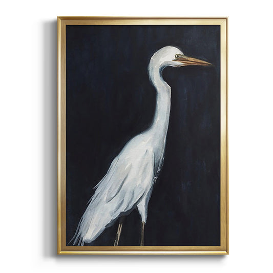 Calm Great Egret II - Modern Framed Canvas Print