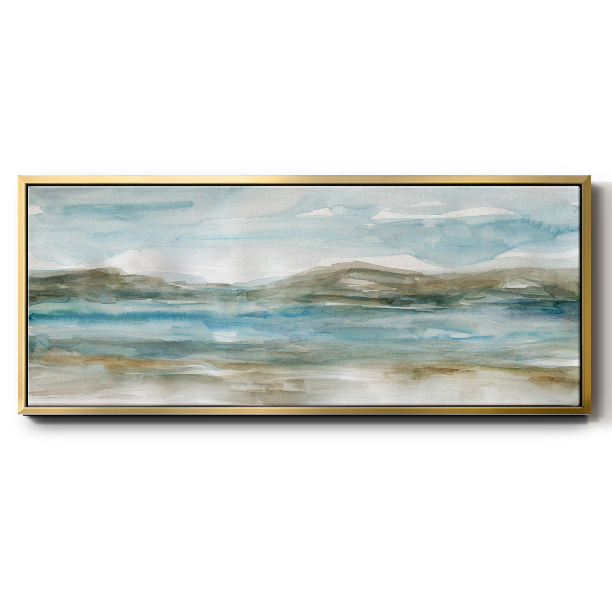 Peaceful Beach I - Floater Framed Canvas Print