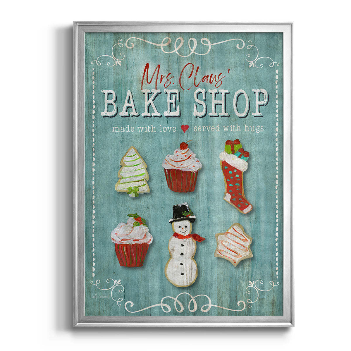 Mrs. Claus Bake Shop - Modern Framed Canvas Print