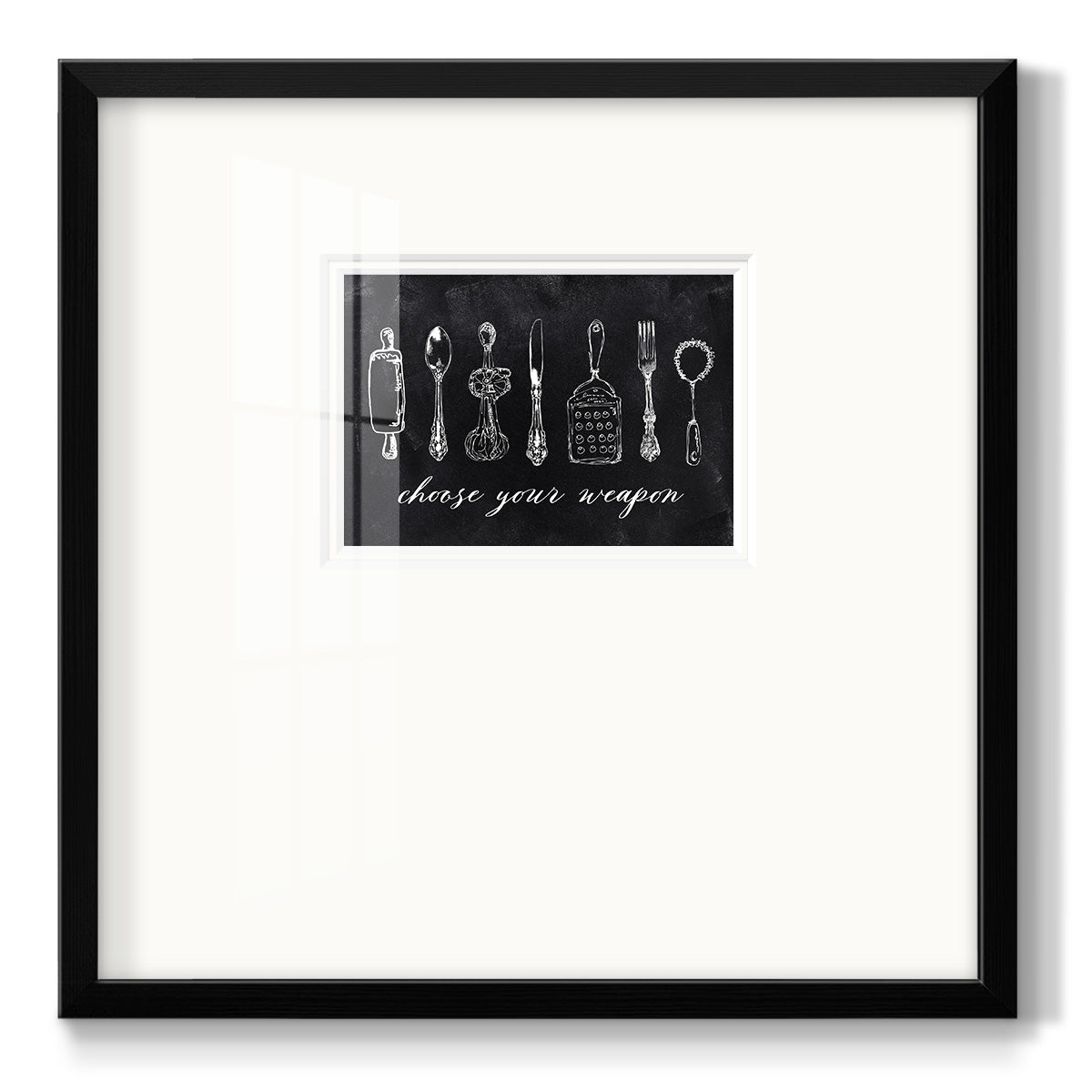 Choose Your Weapon - Double Matboard Framed Print