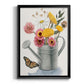 Watering Can Bouquet I - Modern Framed Canvas Print