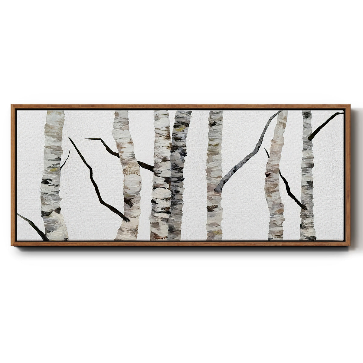 Birch Trees II - Floater Framed Canvas Print