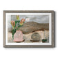 Vase of Pink Flowers V - Barnwood Framed Art Print