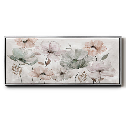 Blushing Garden - Floater Framed Canvas Print
