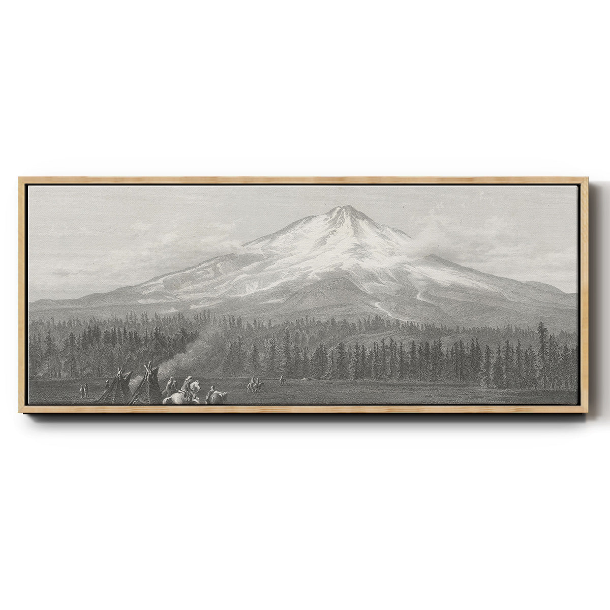 Mount Shasta - Floater Framed Canvas Print