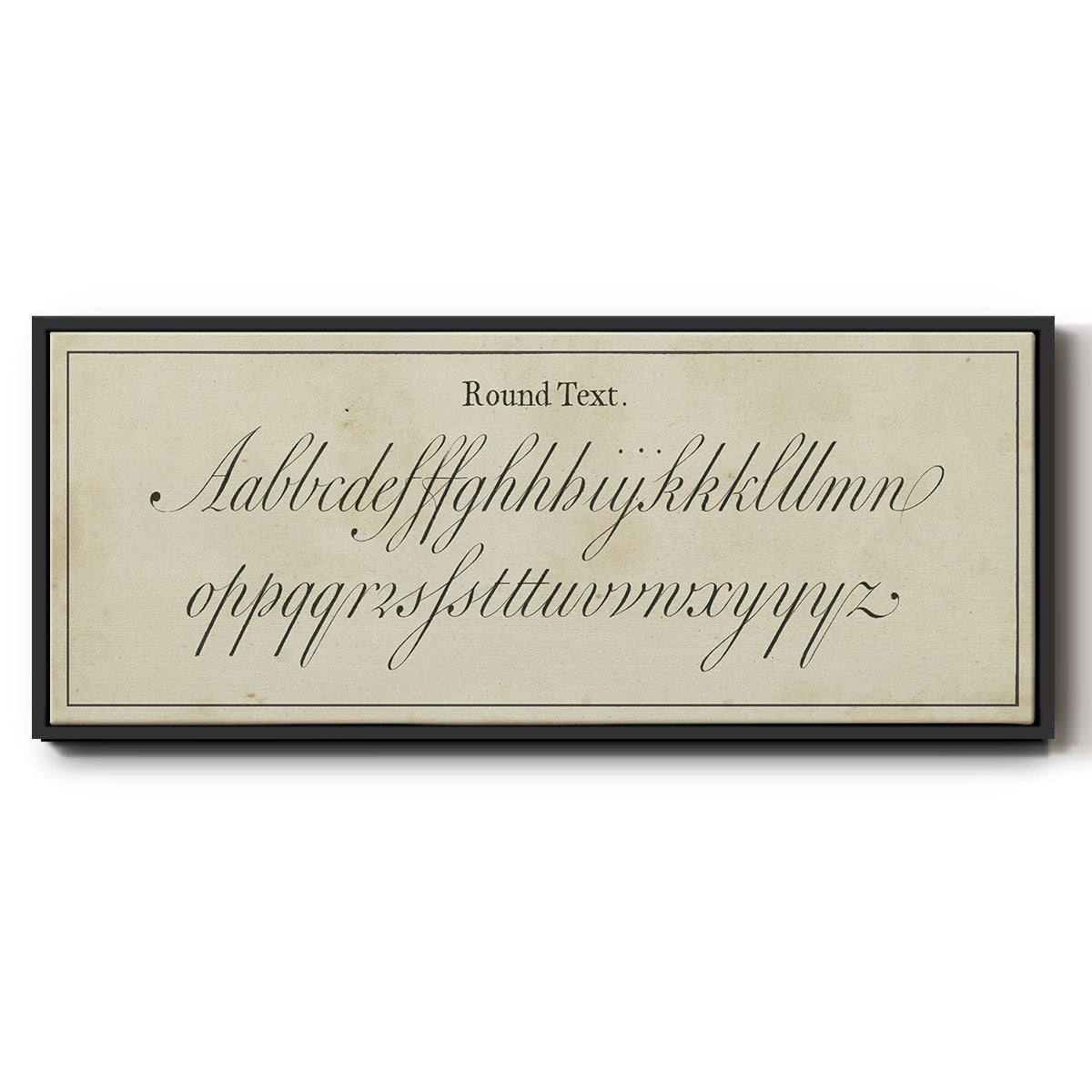 Manuscript Sampler II - Floater Framed Canvas Print