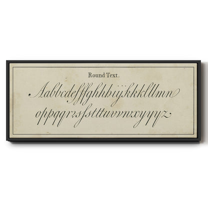 Manuscript Sampler II - Floater Framed Canvas Print