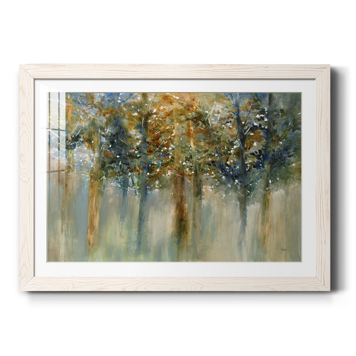 Rustic Leaves II - Barnwood Framed Art Print