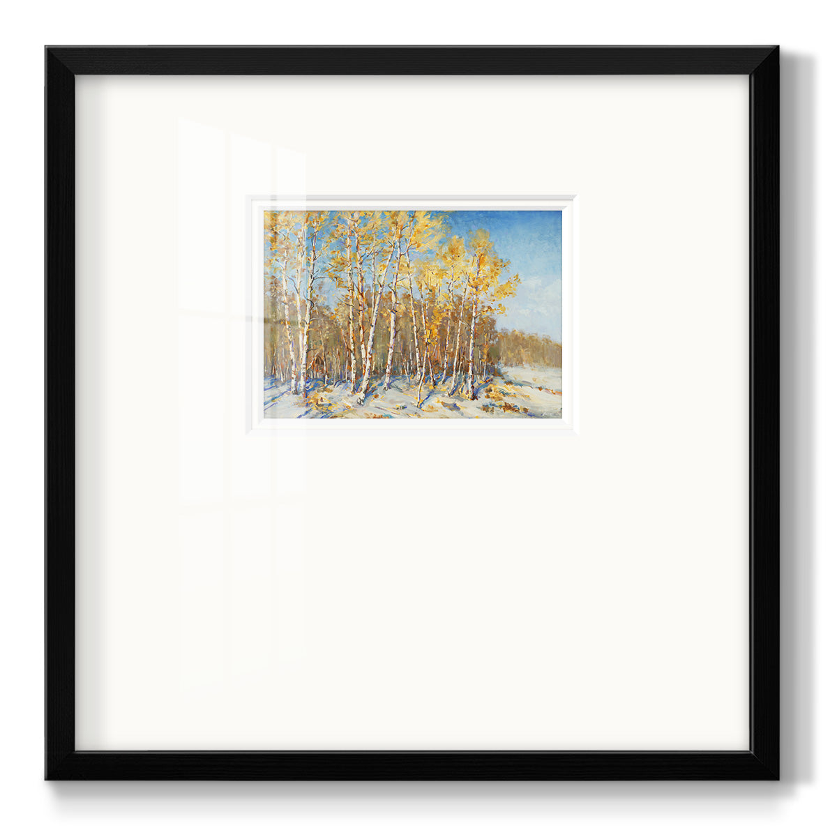 Autumn Trees Premium Framed Print Double Matboard