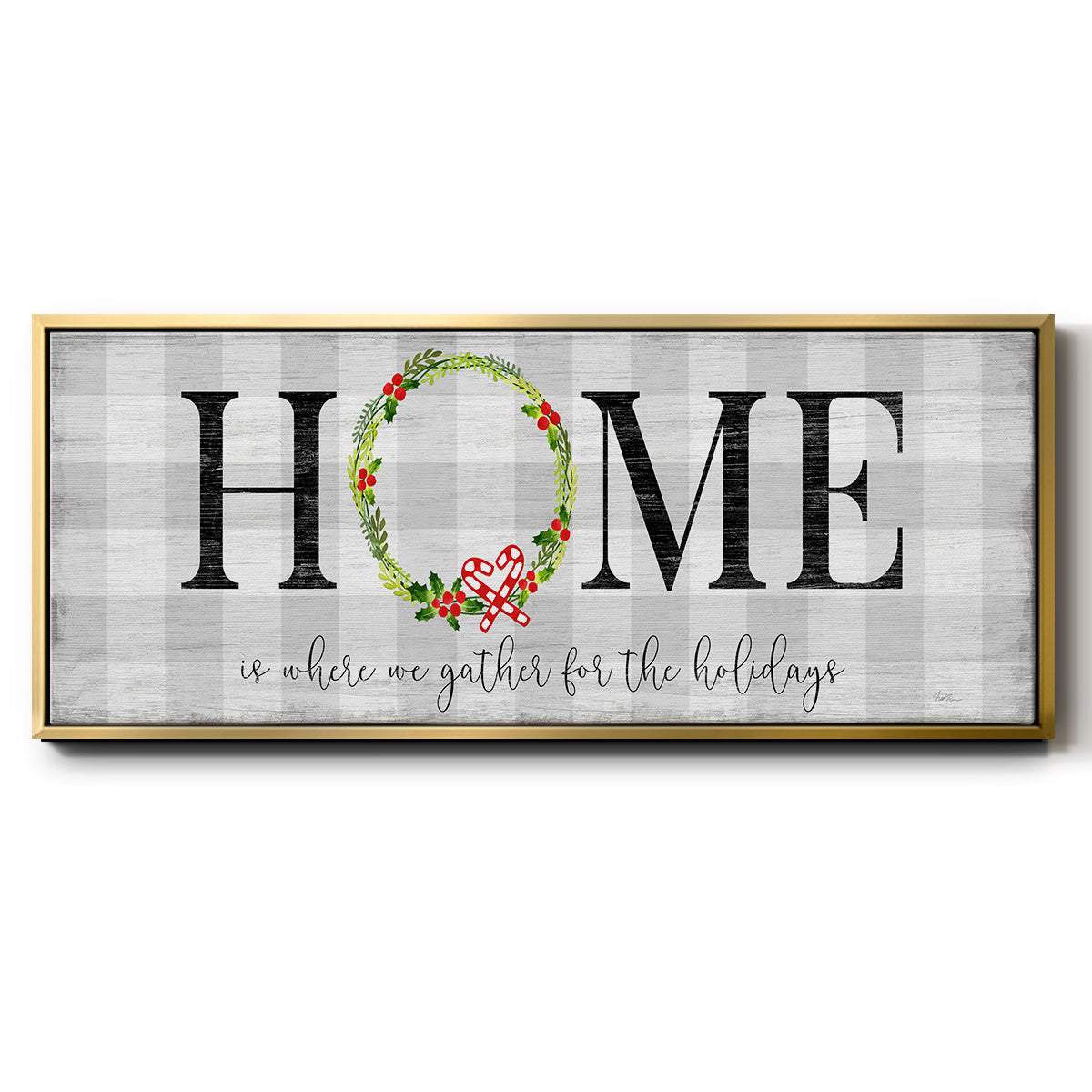 Gather for the Holidays - Floater Framed Canvas Print