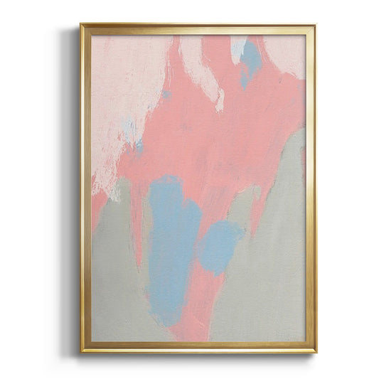 Blushing Abstract III - Modern Framed Canvas Print