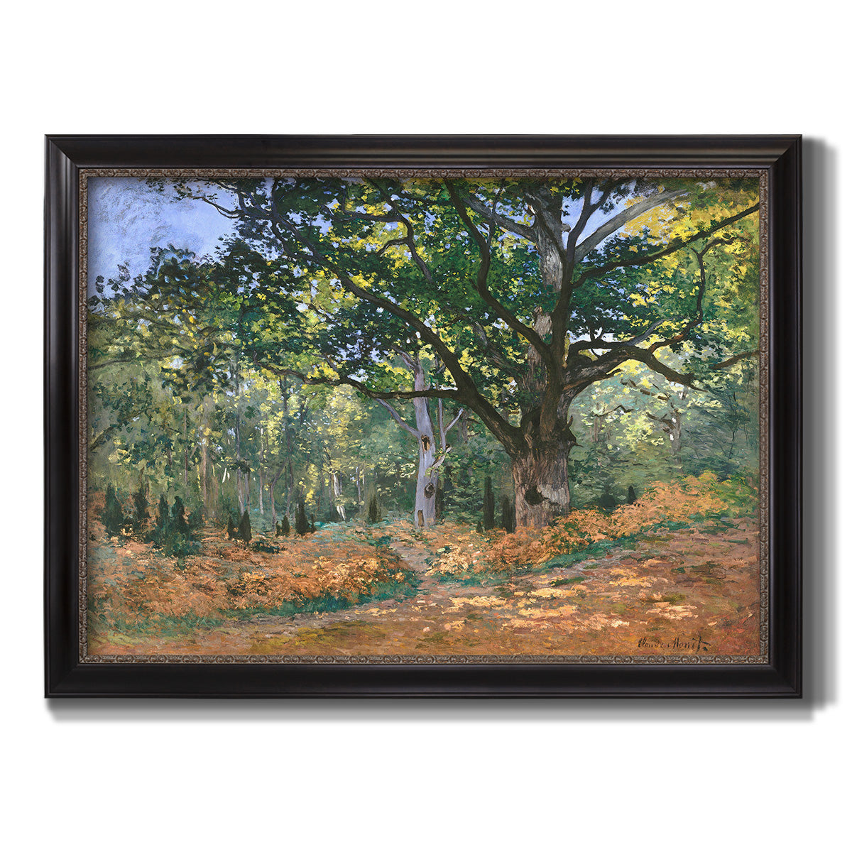 The Bodmer Oak, Fontainebleau Forest - Ornate Framed Canvas Print