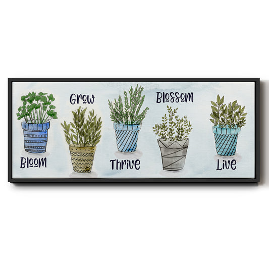 Potted Inspirations - Floater Framed Canvas Print