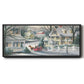 Village Sleigh Ride - Floater Framed Canvas Print