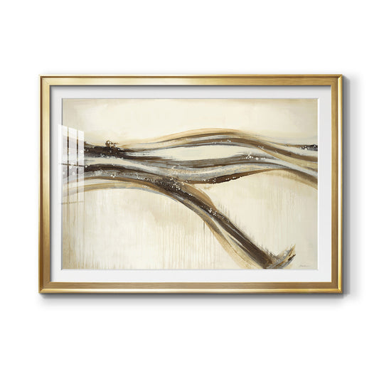 Catching a Metallic Wave Premium Framed Print - Ready to Hang