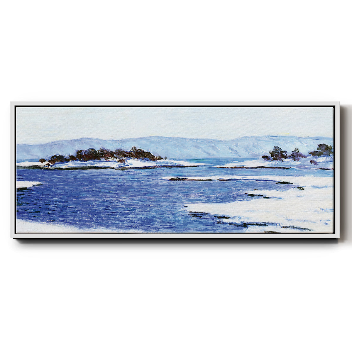 The Banks of the Fjord at Christiania, 1895 - Floater Framed Canvas Print