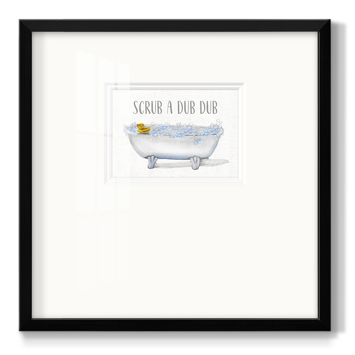 Scrub a Dub - Double Matboard Framed Print
