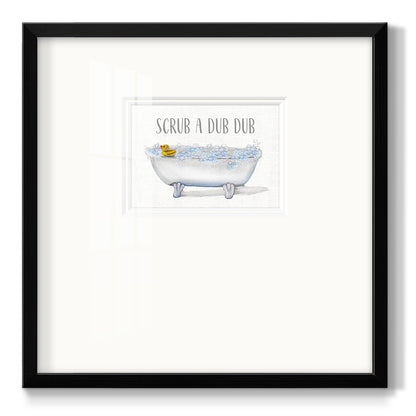 Scrub a Dub - Double Matboard Framed Print