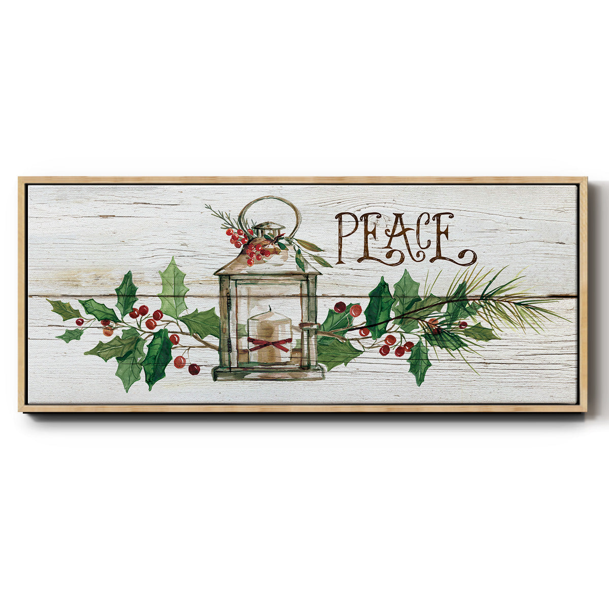 Rustic Peace - Floater Framed Canvas Print
