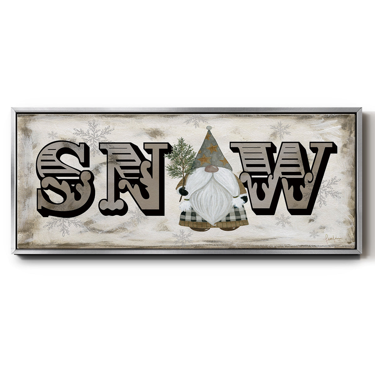Winter Wonderland Friend Snow - Floater Framed Canvas Print