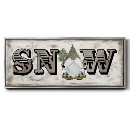 Winter Wonderland Friend Snow - Floater Framed Canvas Print