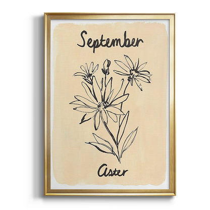 Birth Month IX - Modern Framed Canvas Print