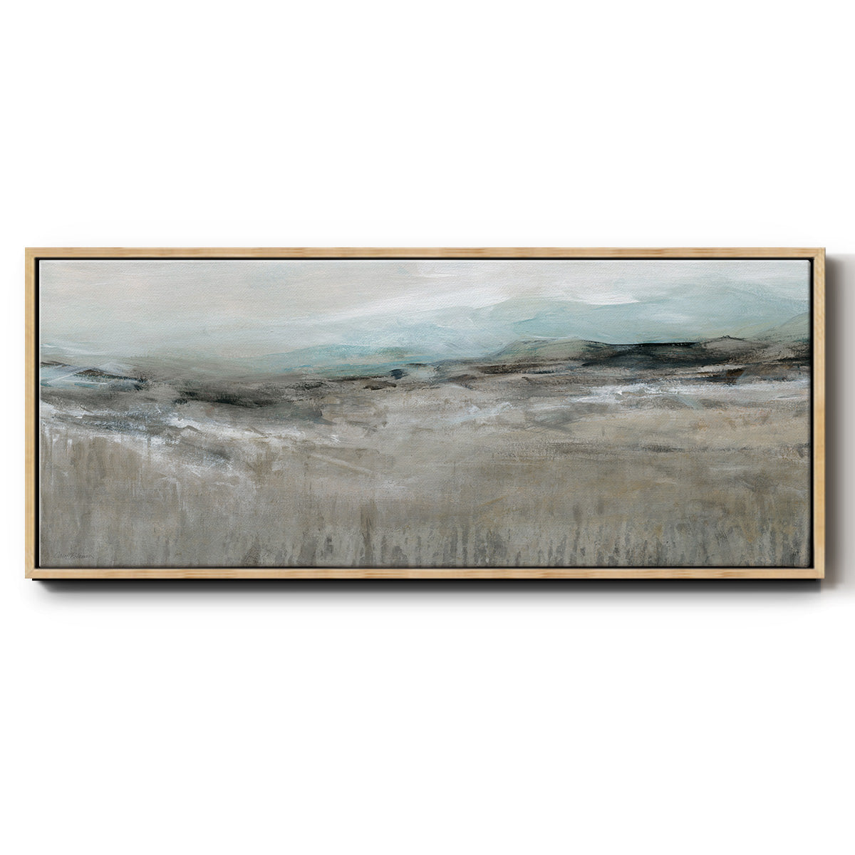 Distant Foothills - Floater Framed Canvas Print