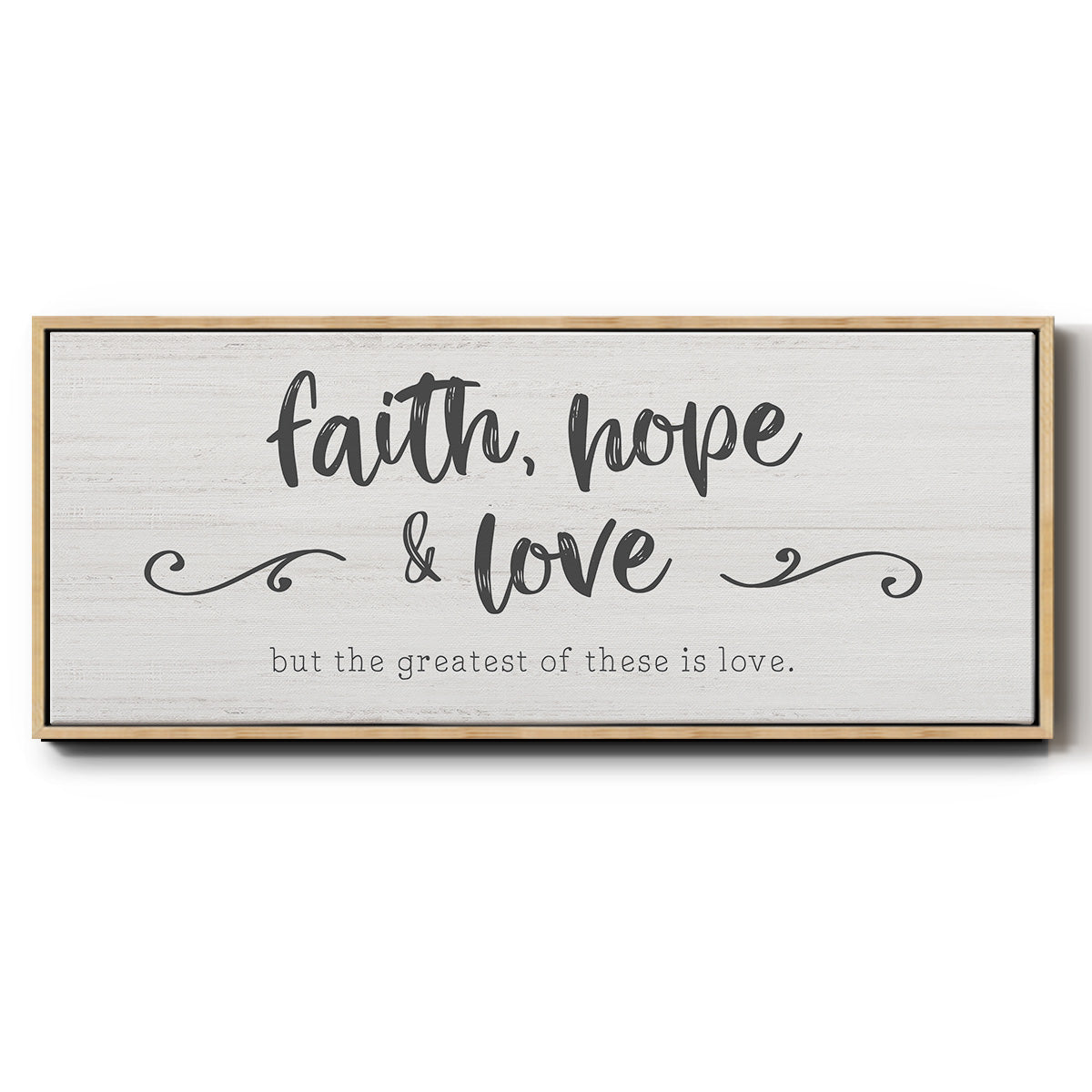 Greatest is Love - Floater Framed Canvas Print