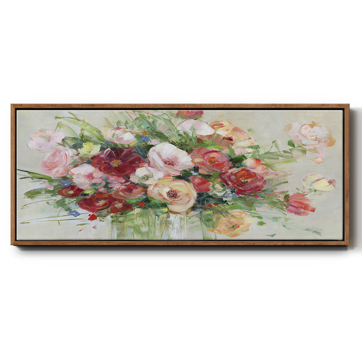 Just Peachy - Floater Framed Canvas Print