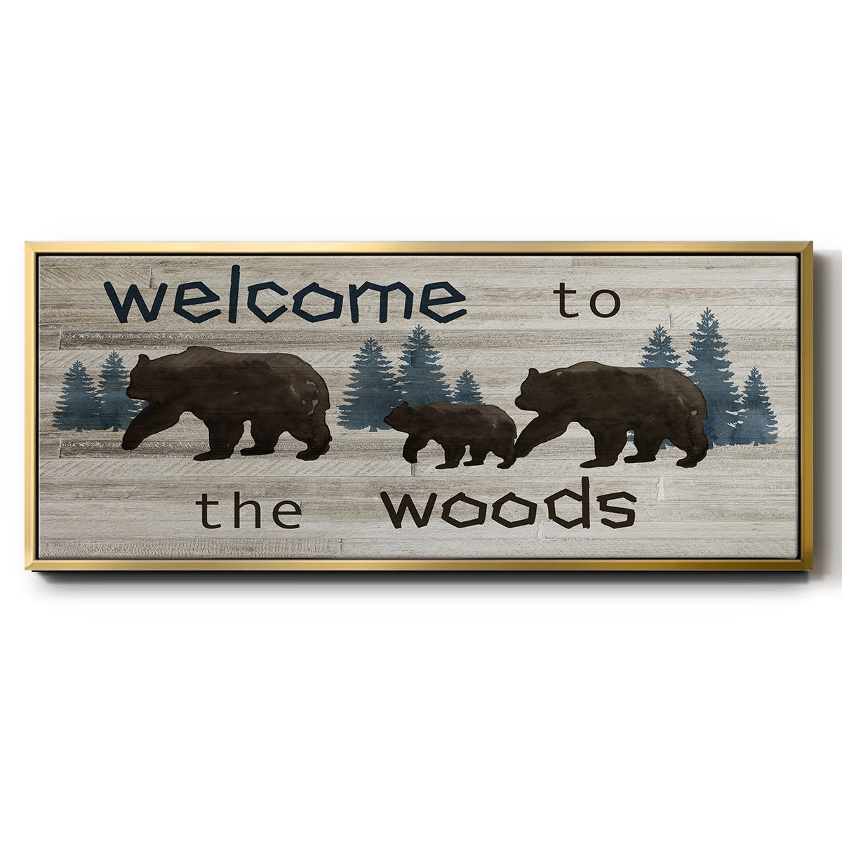 Bears Welcome - Floater Framed Canvas Print