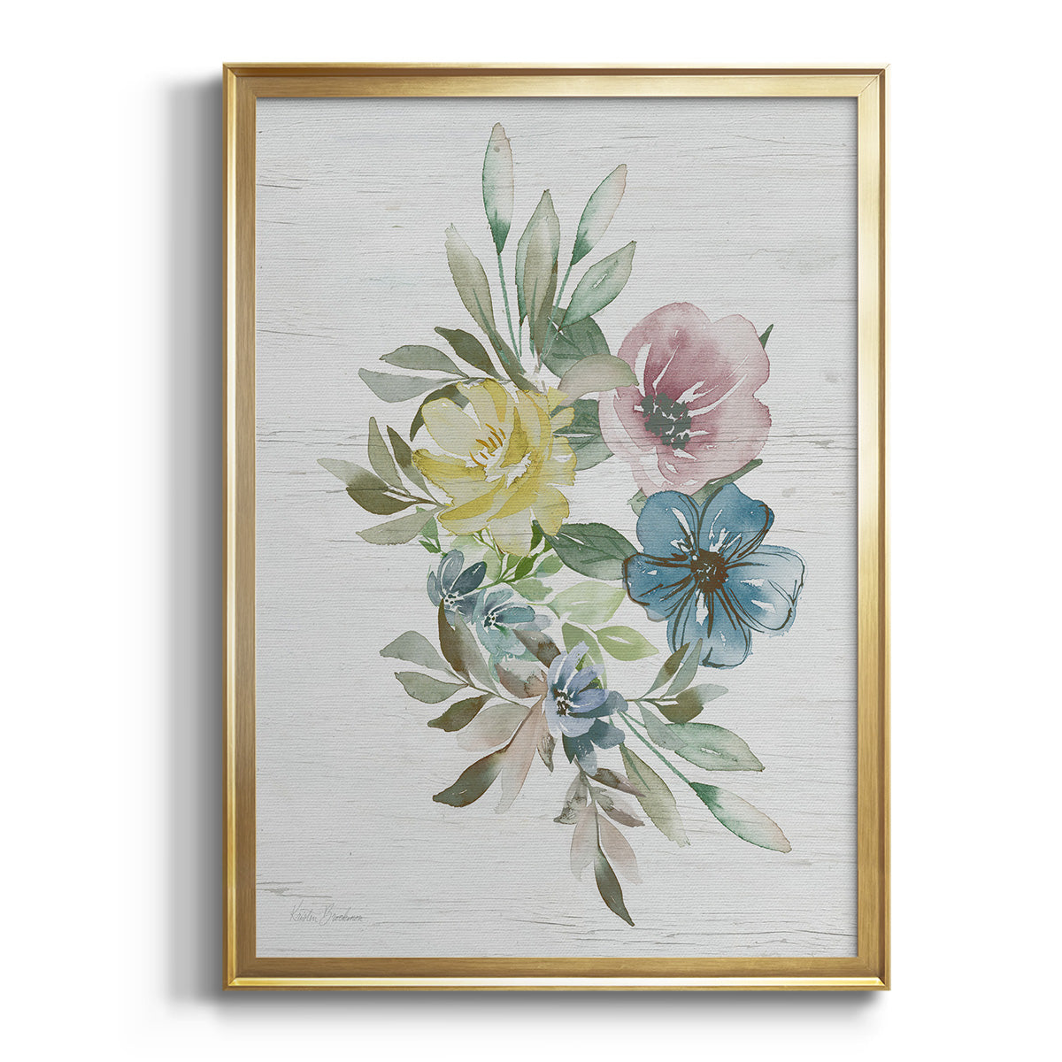 Spring Meadow Arrangement I - Modern Framed Canvas Print