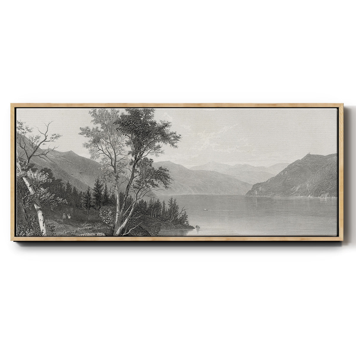 Lake George - Floater Framed Canvas Print