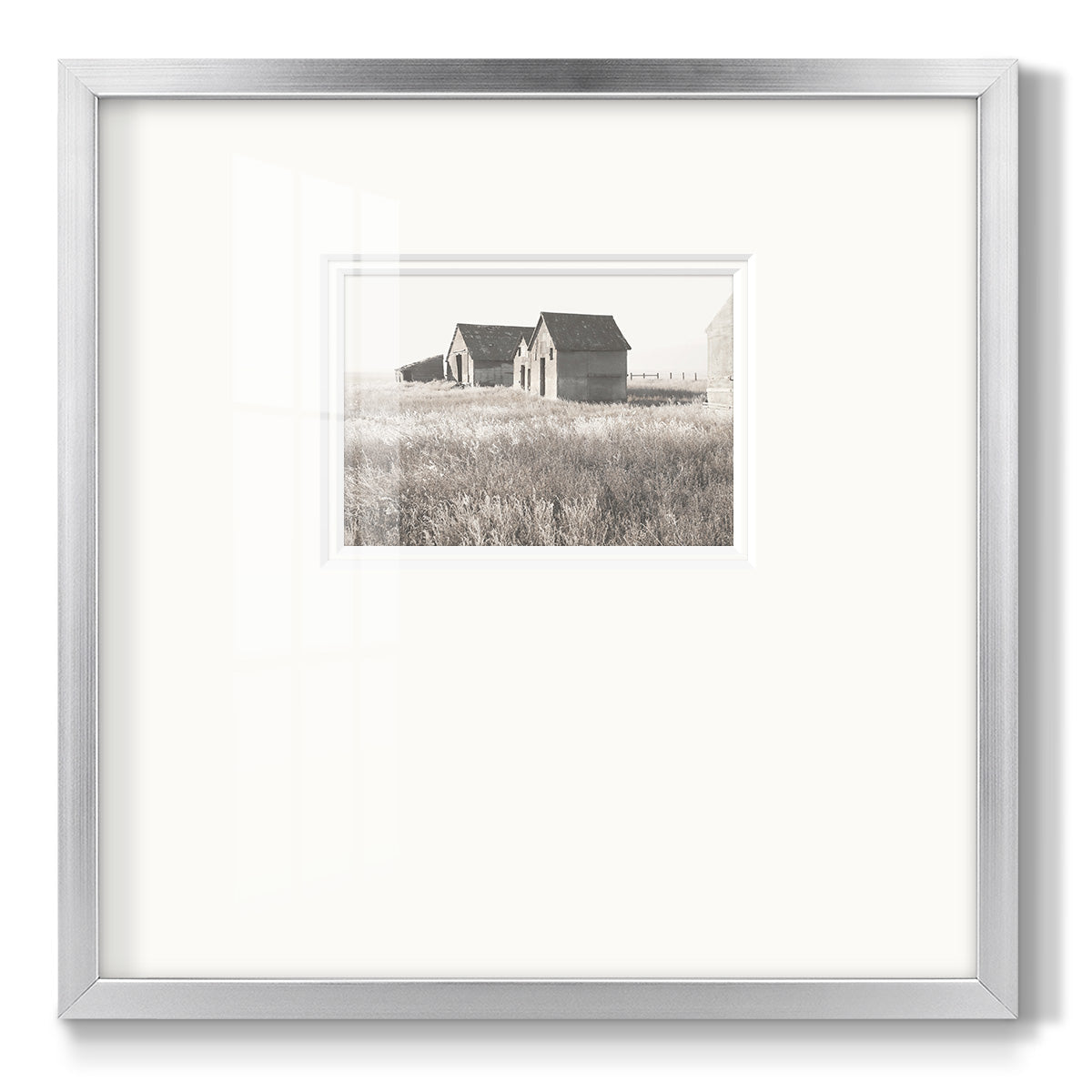Neutral Barn - Double Matboard Framed Print