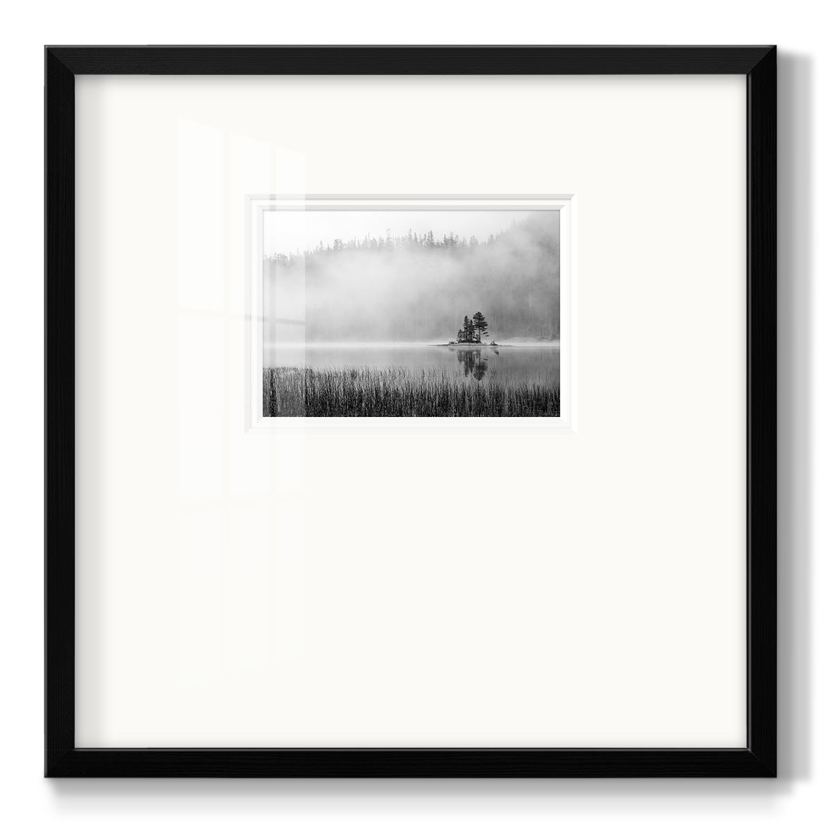 Island Fog - Double Matboard Framed Print